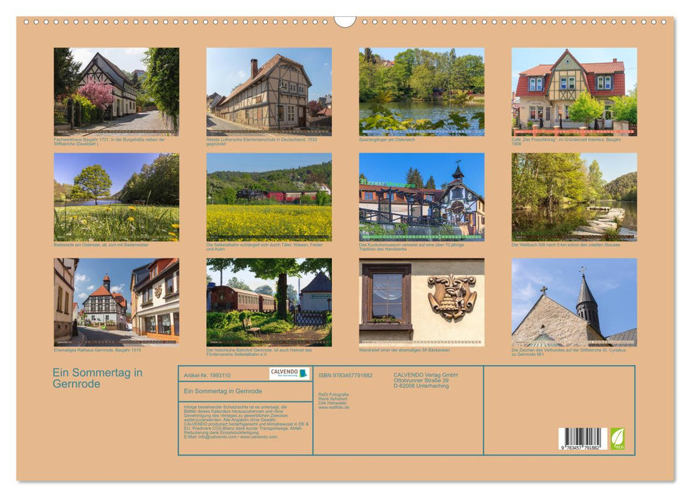 Ein Sommertag in Gernrode (CALVENDO Wandkalender 2026)