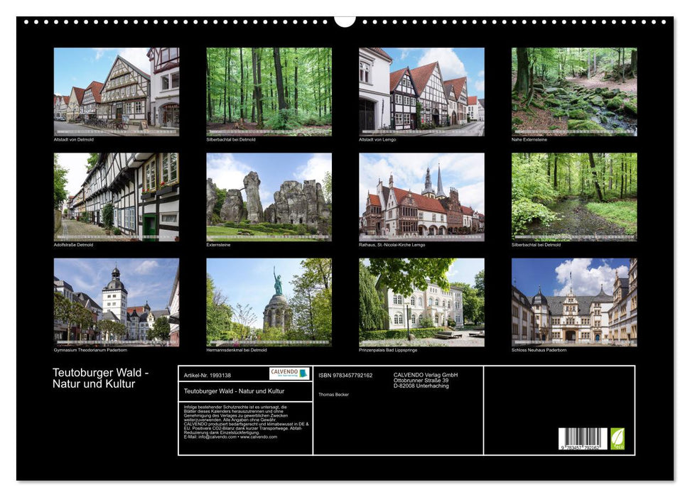 Teutoburger Wald - Natur und Kultur (CALVENDO Wandkalender 2026)