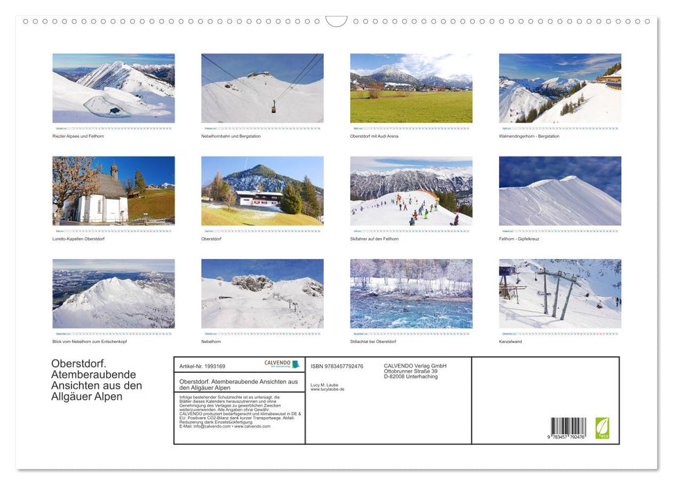 Oberstdorf. Atemberaubende Ansichten aus den Allgäuer Alpen (CALVENDO Wandkalender 2026)