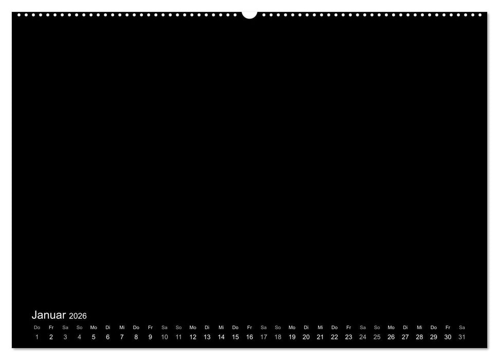 Bastelkalender: DIY Kreativ-Kalender -schwarz- (CALVENDO Wandkalender 2026)