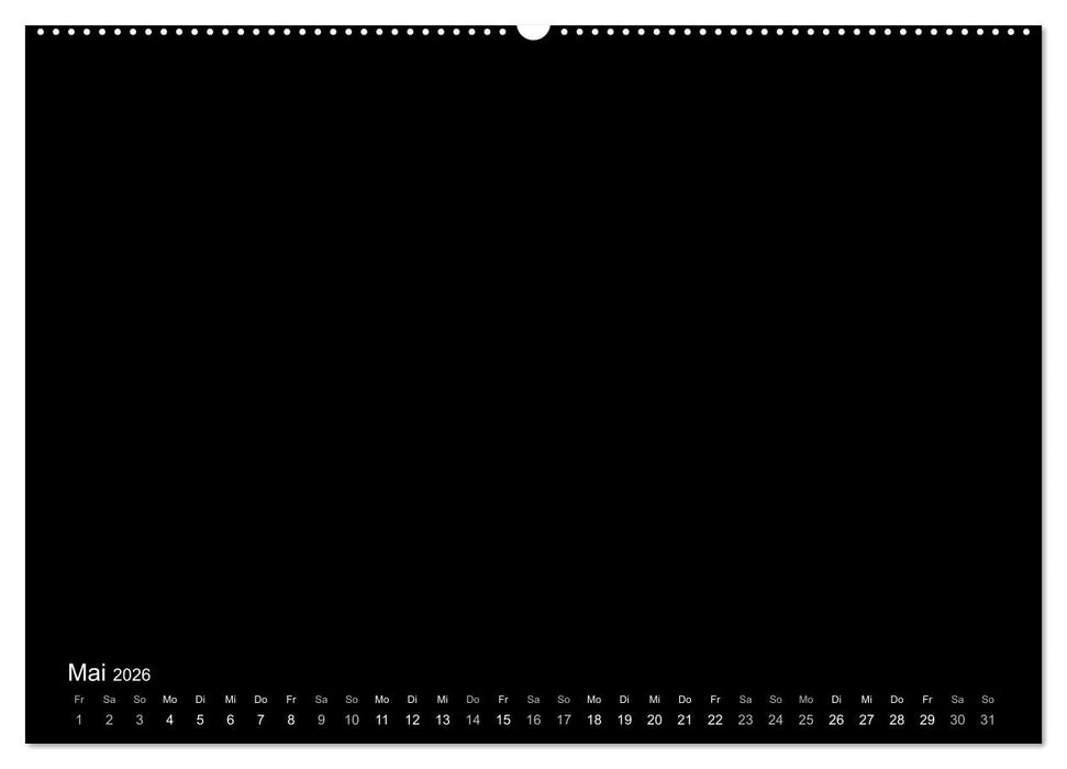 Bastelkalender: DIY Kreativ-Kalender -schwarz- (CALVENDO Wandkalender 2026)