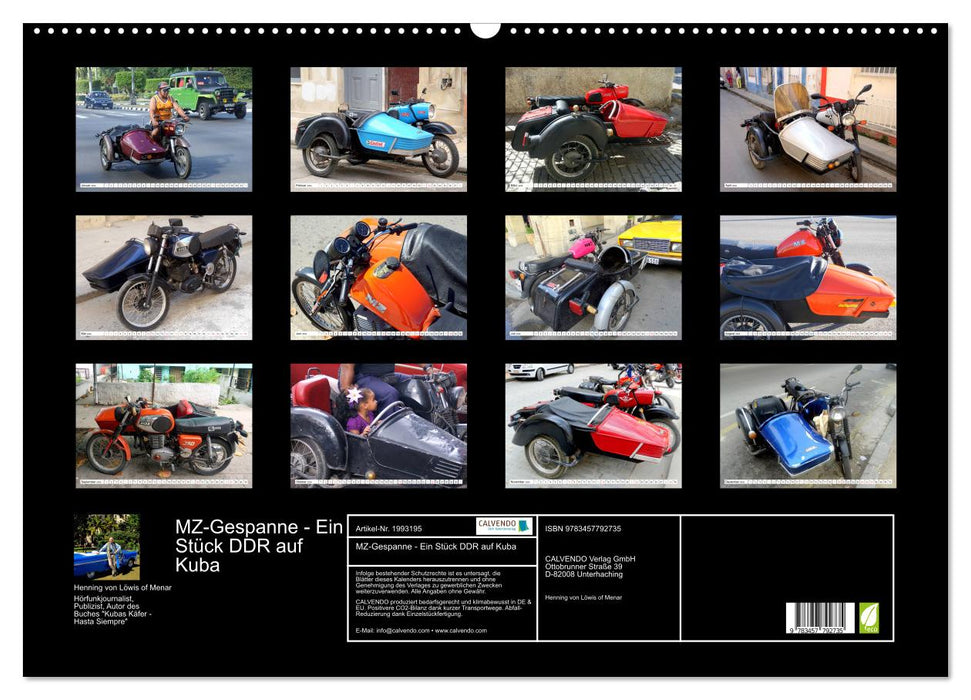 MZ-Gespanne - Ein Stück DDR auf Kuba (CALVENDO Wandkalender 2026)