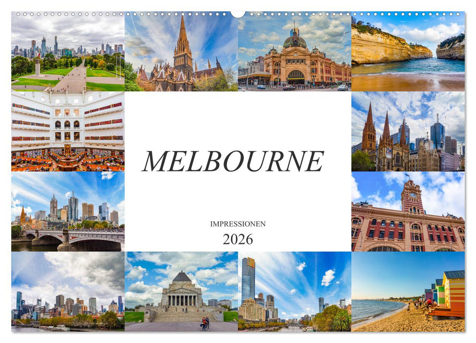 Melbourne Impressionen (CALVENDO Wandkalender 2026)