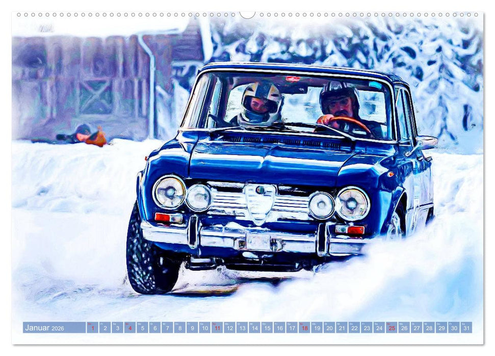 Rallye-Klassiker auf Eis (CALVENDO Wandkalender 2026)