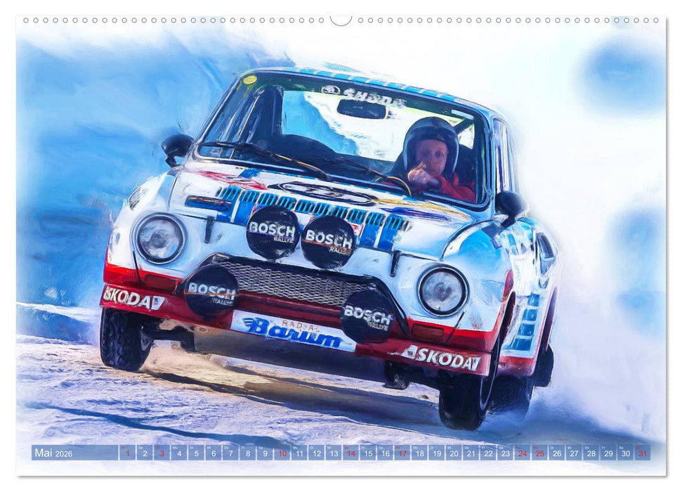 Rallye-Klassiker auf Eis (CALVENDO Wandkalender 2026)
