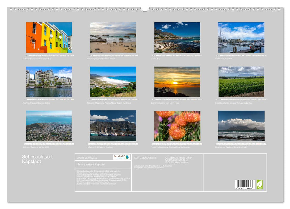 Sehnsuchtsort Kapstadt (CALVENDO Wandkalender 2026)