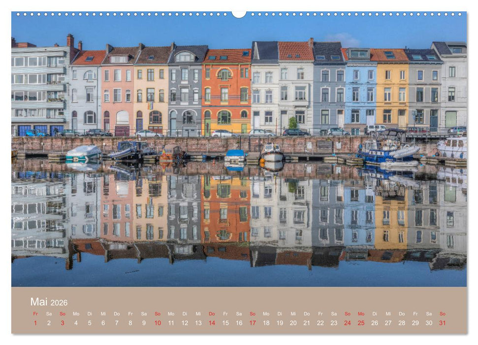 Brügge und Gent, eine Fotoreise durch die zwei Perlen Flanderns. (CALVENDO Wandkalender 2026)