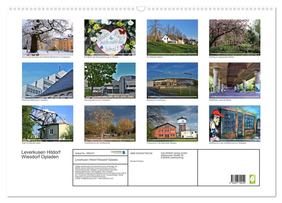 Leverkusen Hitdorf Wiesdorf Opladen (CALVENDO Wandkalender 2026)