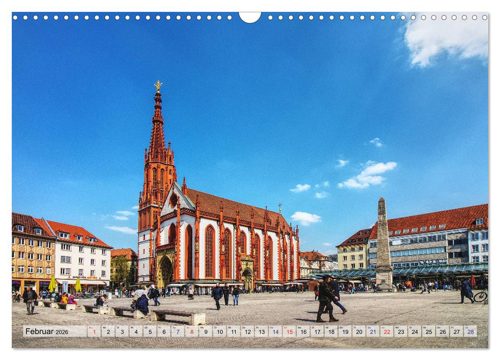 Würzburg und Veitshöchheim - romantische Rokoko Städte am Main (CALVENDO Wandkalender 2026)
