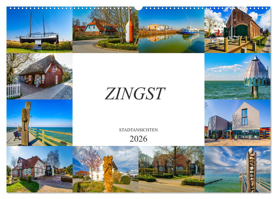 Zingst Stadtansichten (CALVENDO Wandkalender 2026)