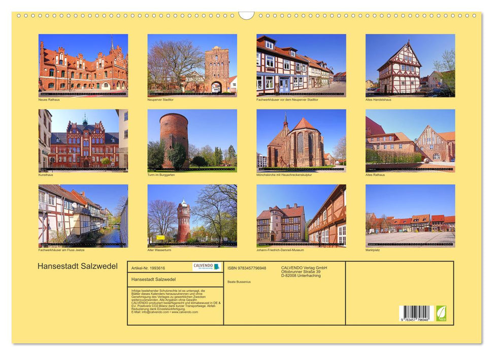 Hansestadt Salzwedel (CALVENDO Wandkalender 2026)