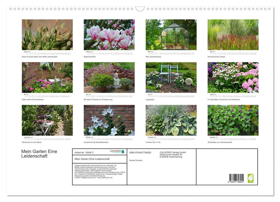 Mein Garten Eine Leidenschaft (CALVENDO Wandkalender 2026)