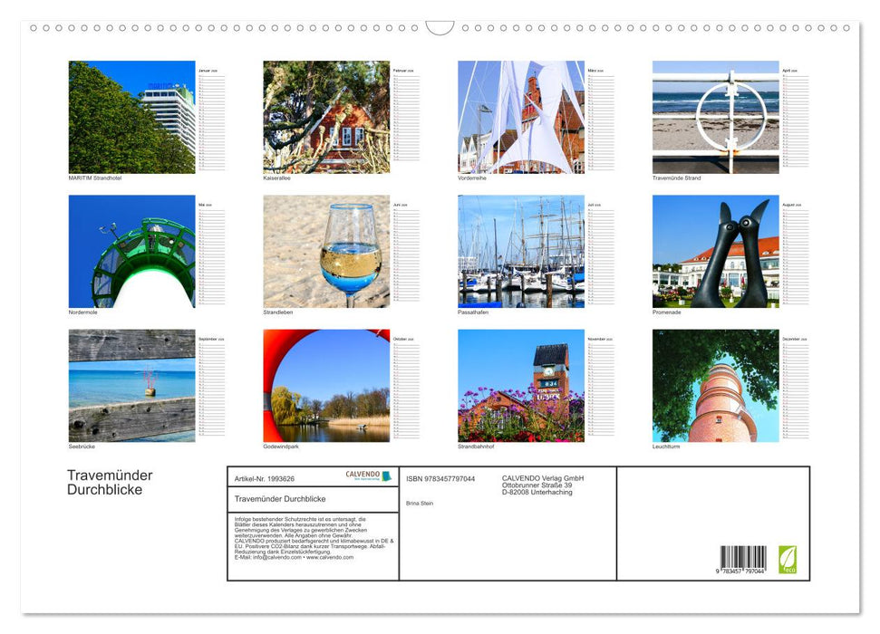 Travemünder Durchblicke (CALVENDO Wandkalender 2026)