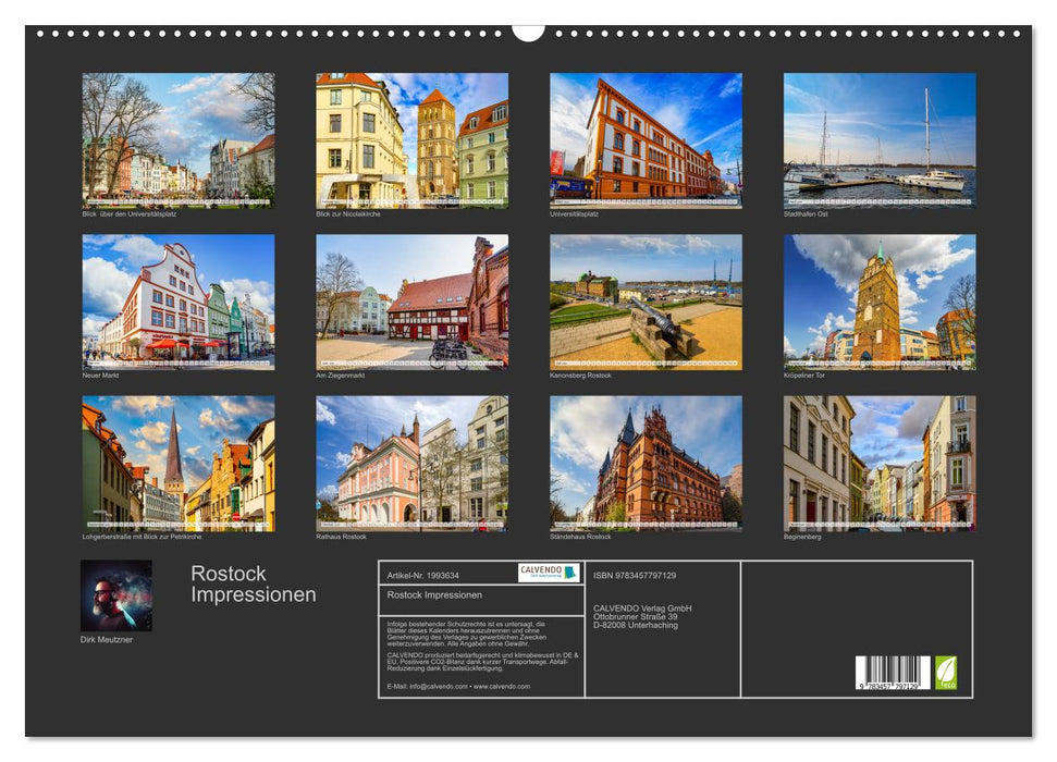 Rostock Impressionen (CALVENDO Wandkalender 2026)