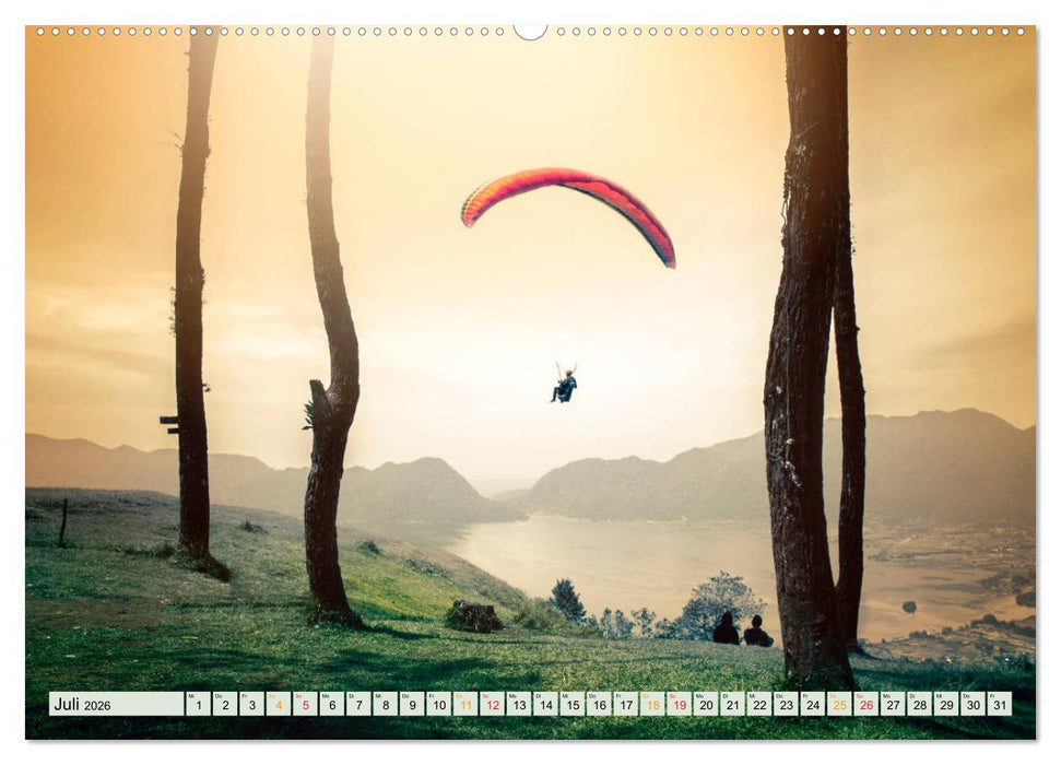 Paragliding - Mut zum Abenteuer (CALVENDO Premium Wandkalender 2026)