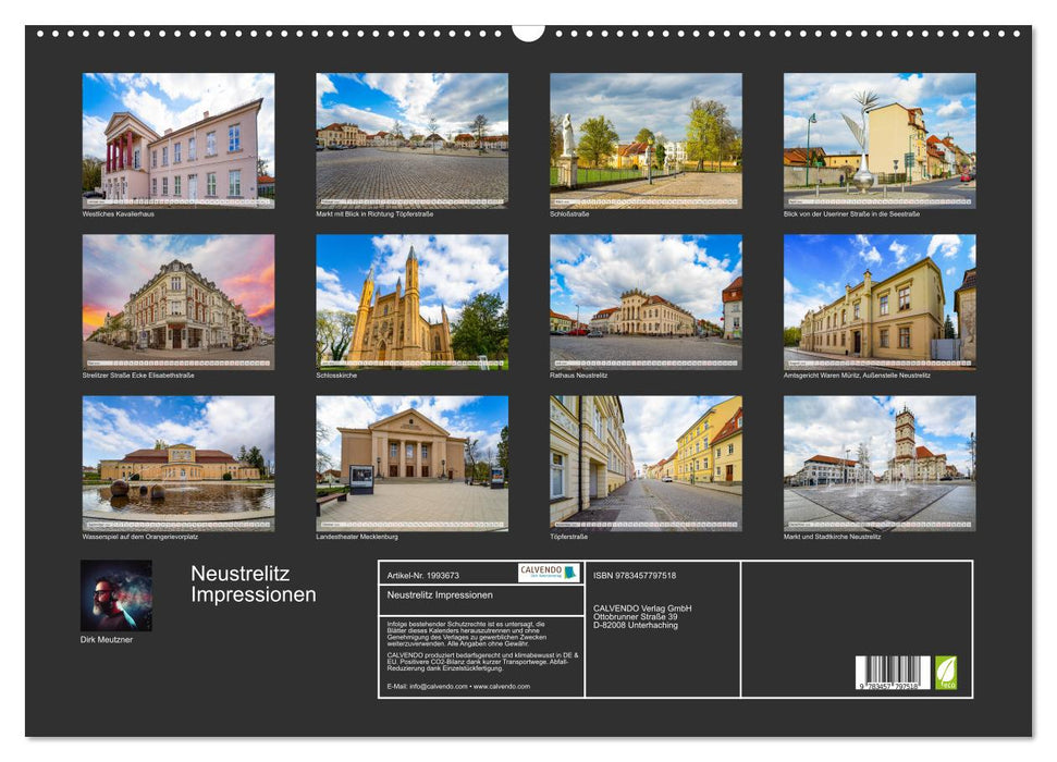 Neustrelitz Impressionen (CALVENDO Wandkalender 2026)