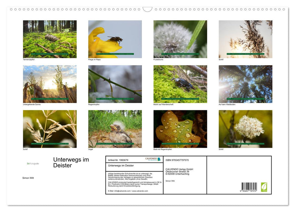 Unterwegs im Deister (CALVENDO Wandkalender 2026)