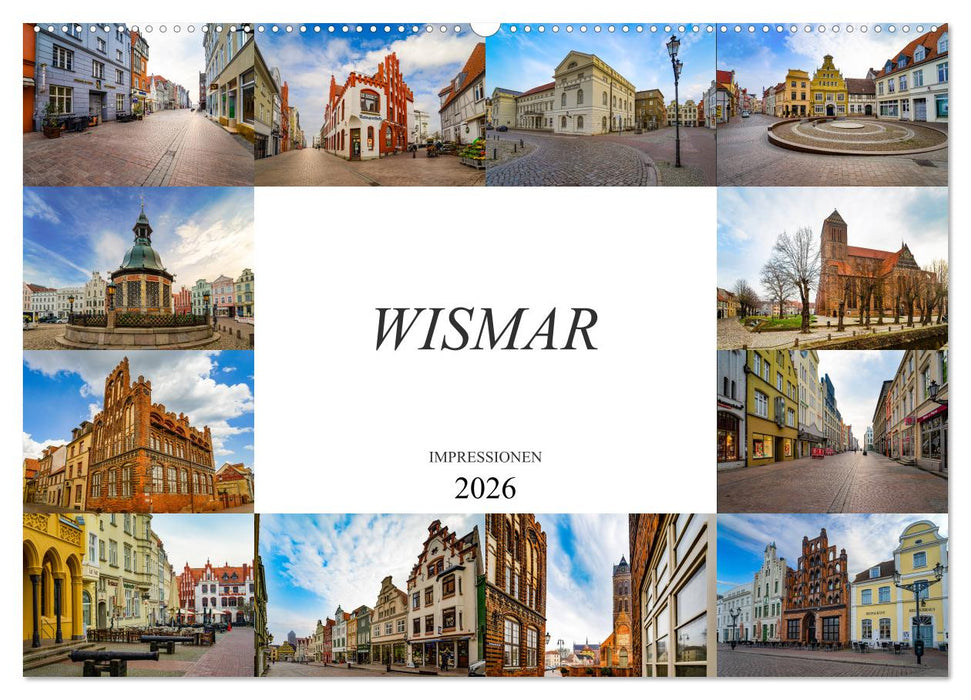 Wismar Impressionen (CALVENDO Wandkalender 2026)