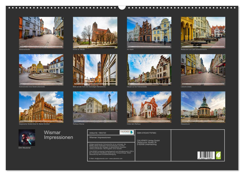 Wismar Impressionen (CALVENDO Wandkalender 2026)