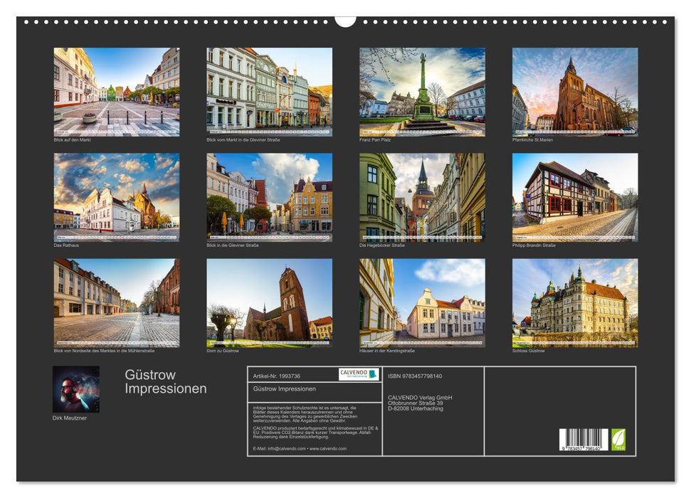 Güstrow Impressionen (CALVENDO Wandkalender 2026)