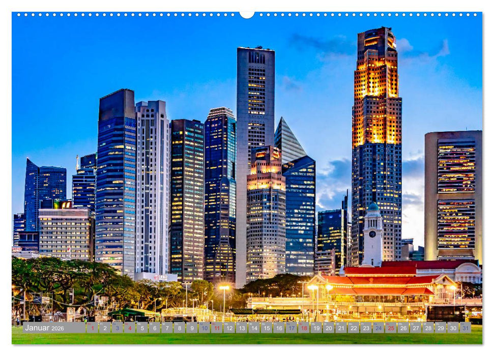 Singapur - Asiatische Lifestyle Metropole (CALVENDO Wandkalender 2026)