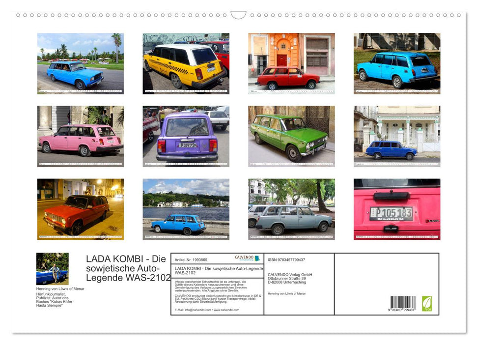 LADA KOMBI - Die sowjetische Auto-Legende WAS-2102 (CALVENDO Wandkalender 2026)