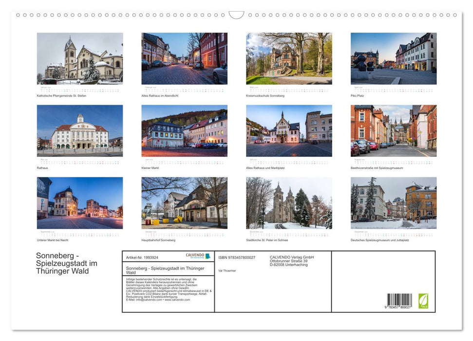Sonneberg - Spielzeugstadt im Thüringer Wald (CALVENDO Wandkalender 2026)