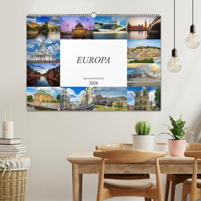Europa Die Hauptstädte (CALVENDO Wandkalender 2026)