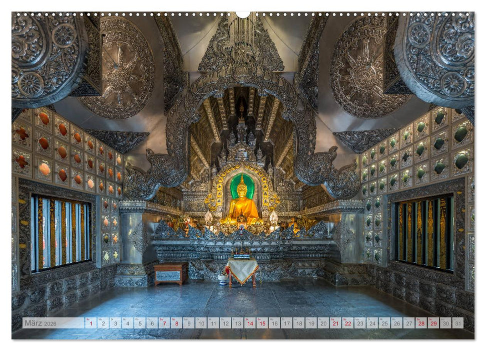 BUDDHA - Buddhistische Tempel in Nordthailand (CALVENDO Wandkalender 2026)