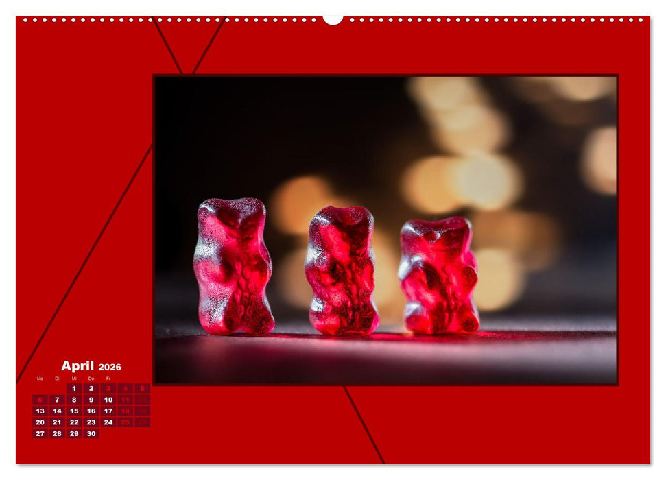 Powerfarbe Rot (CALVENDO Wandkalender 2026)