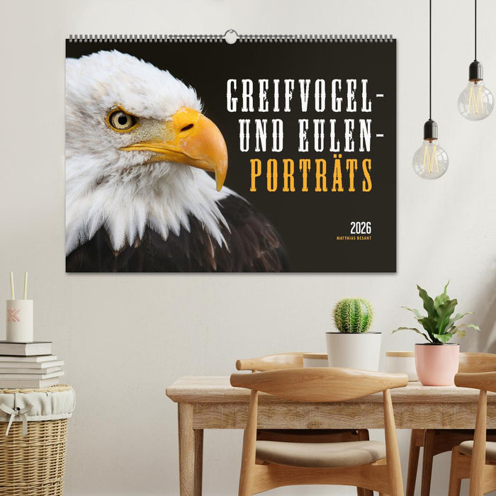 GREIFVOGEL- UND EULENPORTRÄTS (CALVENDO Wandkalender 2026)