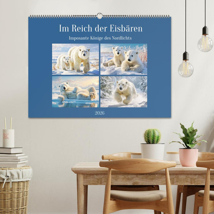 Im Reich der Eisbären. Imposante Könige des Nordlichts (CALVENDO Wandkalender 2026)