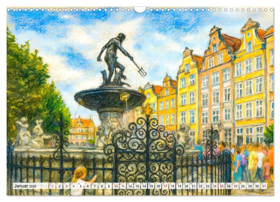 Danzig entdecken - Sehenswürdigkeiten der polnischen Hansestadt (CALVENDO Wandkalender 2026)