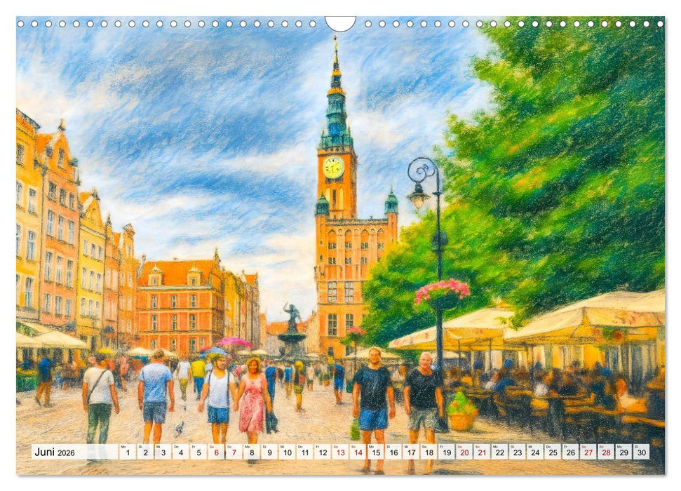 Danzig entdecken - Sehenswürdigkeiten der polnischen Hansestadt (CALVENDO Wandkalender 2026)