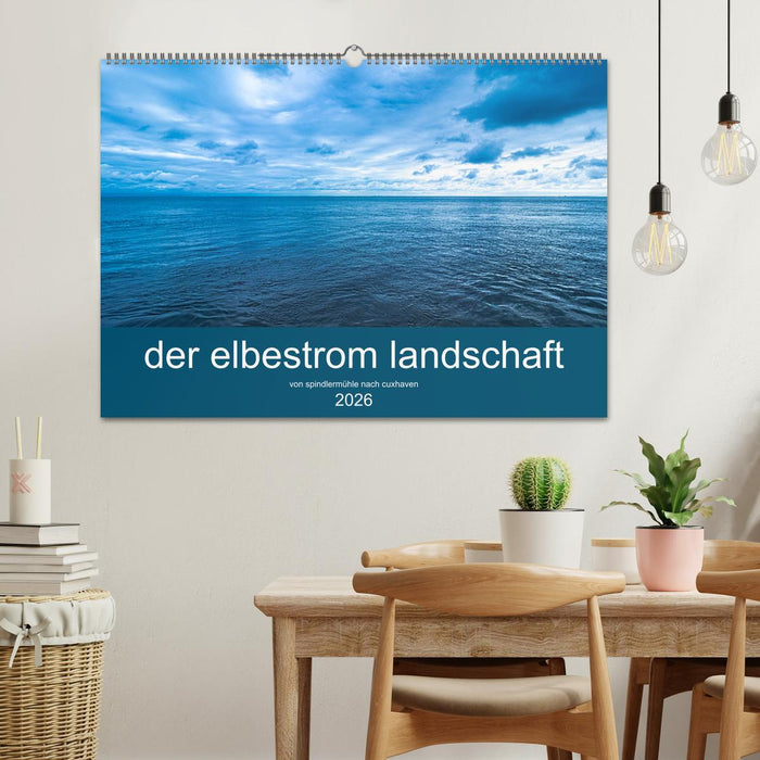 der elbestrom landschaft (CALVENDO Wandkalender 2026)