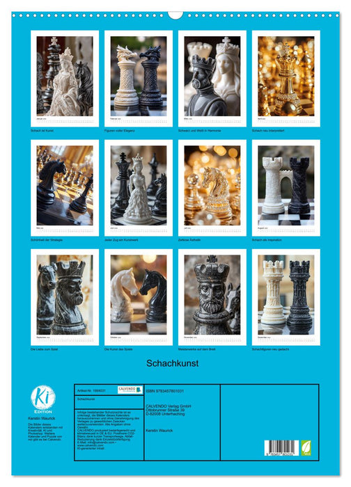 Schachkunst (CALVENDO Wandkalender 2026)
