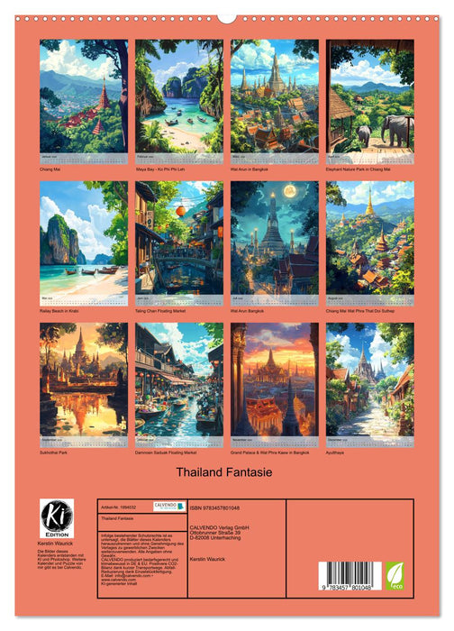 Thailand Fantasie (CALVENDO Premium Wandkalender 2026)