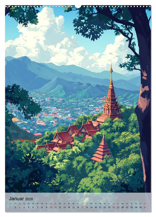 Thailand Fantasie (CALVENDO Premium Wandkalender 2026)