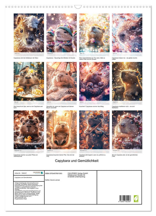 Capybara und Gemütlichkeit (CALVENDO Wandkalender 2026)