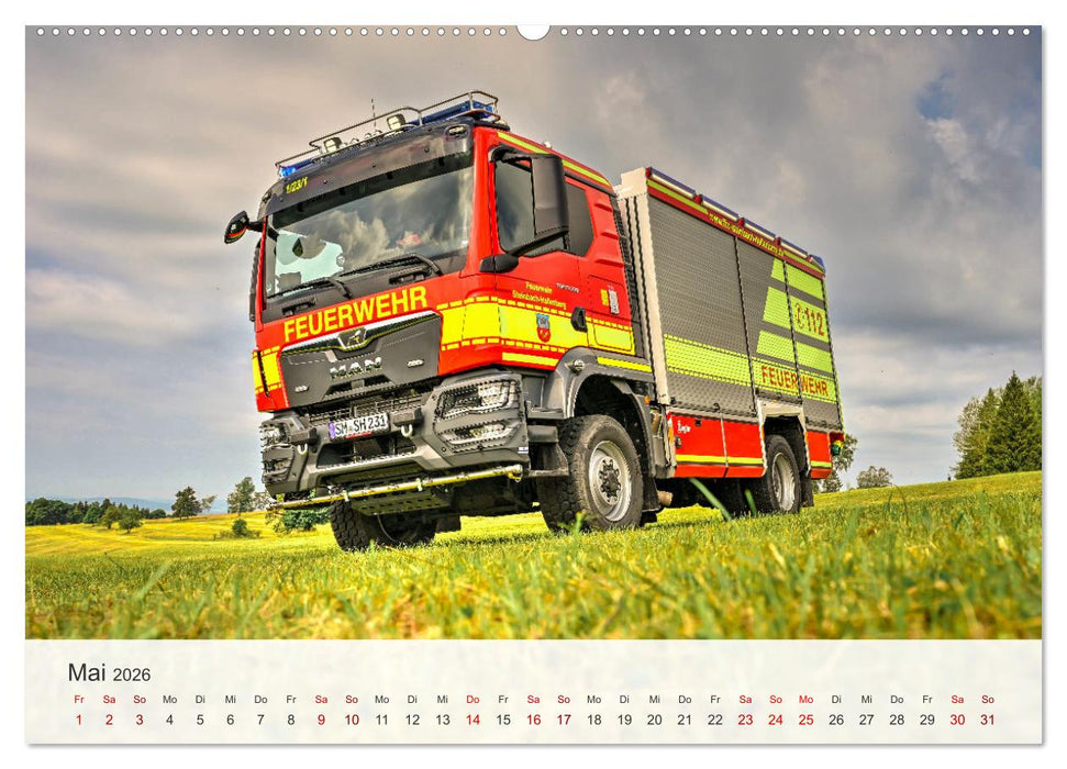 Einsatzfahrzeuge 112 (CALVENDO Wandkalender 2026)