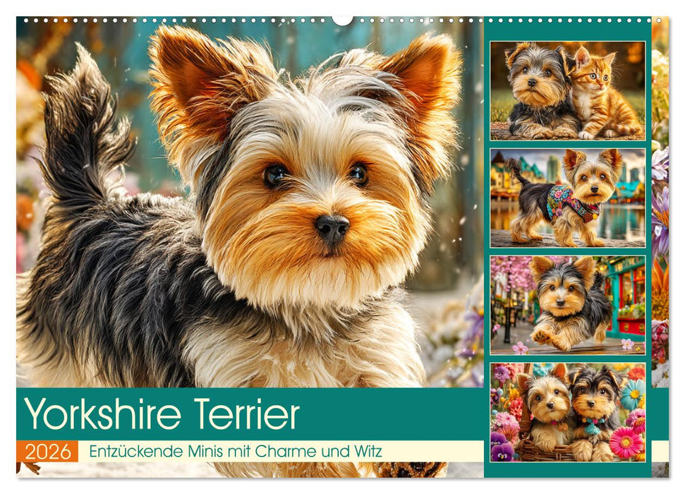 Yorkshire Terrier. Entzückende Minis mit Charme und Witz (CALVENDO Wandkalender 2026)