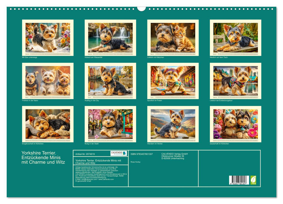 Yorkshire Terrier. Entzückende Minis mit Charme und Witz (CALVENDO Wandkalender 2026)