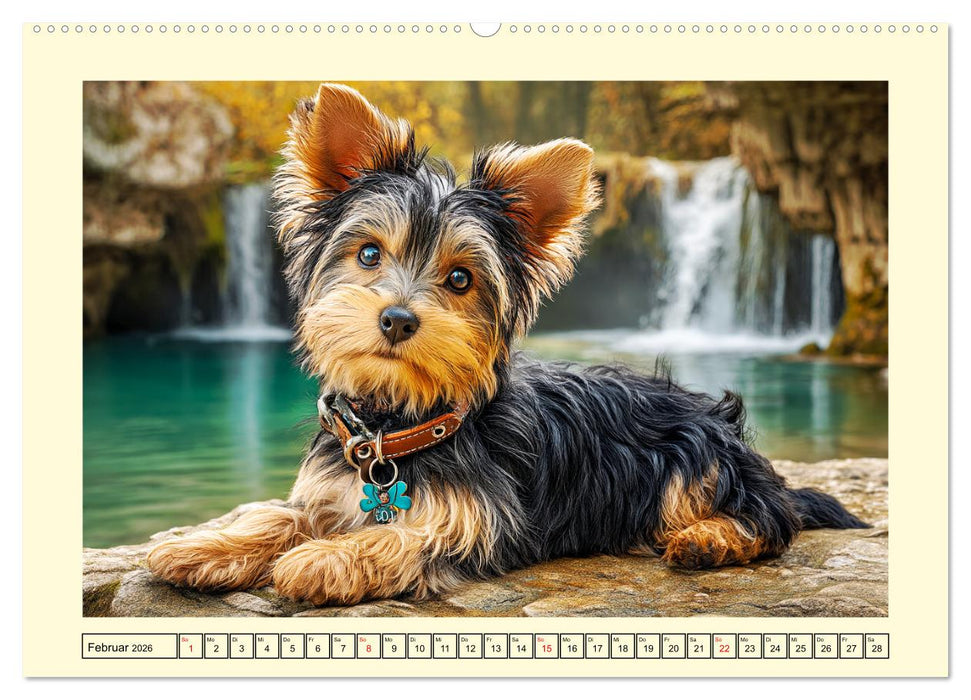 Yorkshire Terrier. Entzückende Minis mit Charme und Witz (CALVENDO Wandkalender 2026)