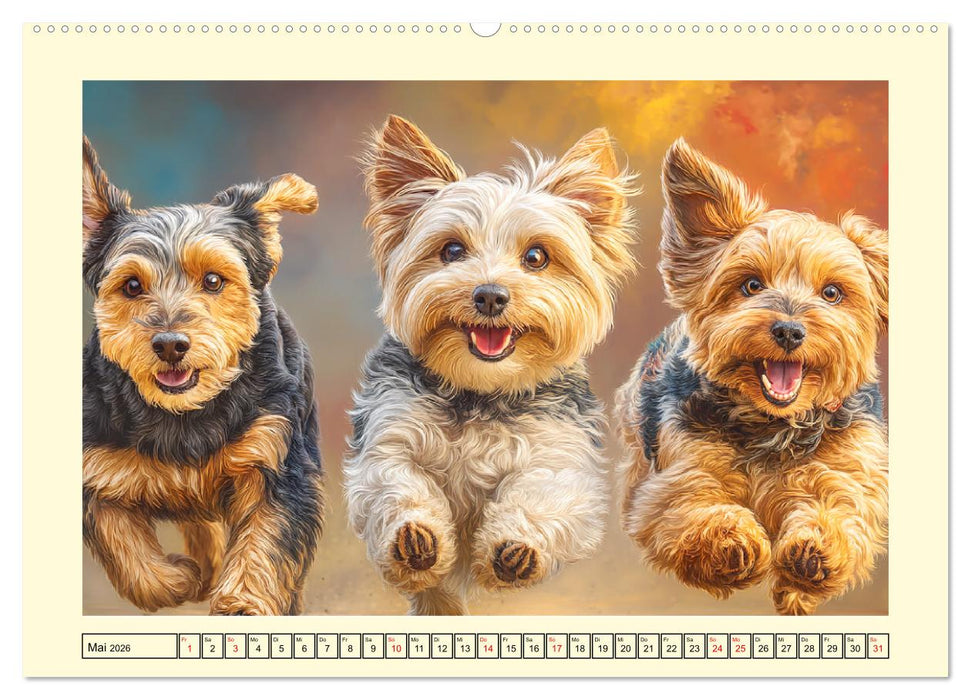 Yorkshire Terrier. Entzückende Minis mit Charme und Witz (CALVENDO Wandkalender 2026)