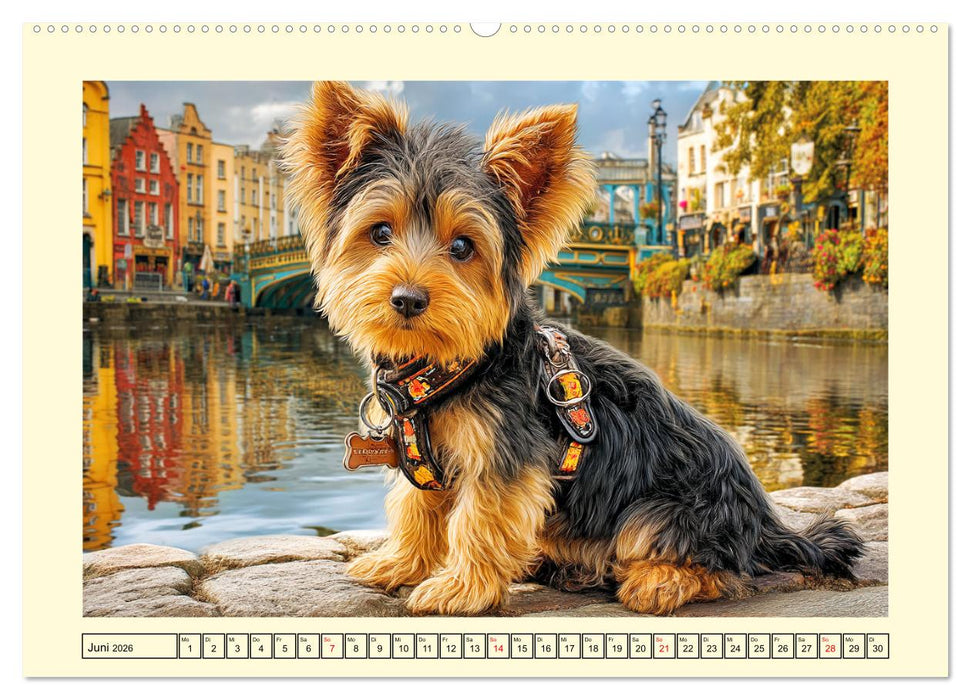 Yorkshire Terrier. Entzückende Minis mit Charme und Witz (CALVENDO Wandkalender 2026)
