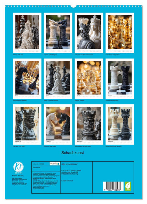 Schachkunst (CALVENDO Premium Wandkalender 2026)