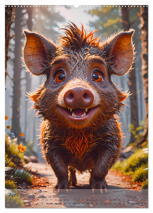 Waldbewohner - Wild, Flauschig und Zuckersüß (CALVENDO Wandkalender 2026)