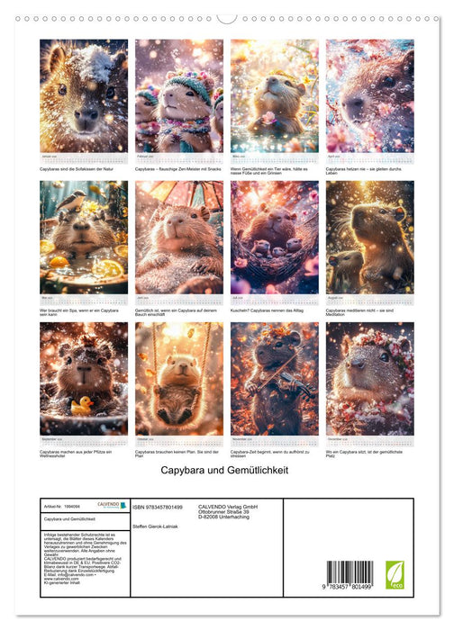 Capybara und Gemütlichkeit (CALVENDO Premium Wandkalender 2026)