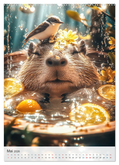 Capybara und Gemütlichkeit (CALVENDO Premium Wandkalender 2026)