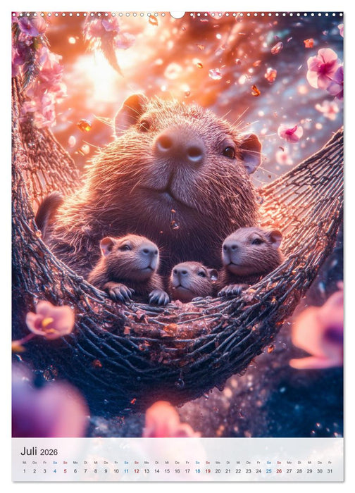 Capybara und Gemütlichkeit (CALVENDO Premium Wandkalender 2026)